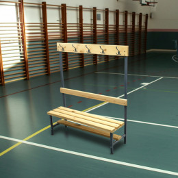 Скамейка с вешалкой для раздевалки 1,5 метра